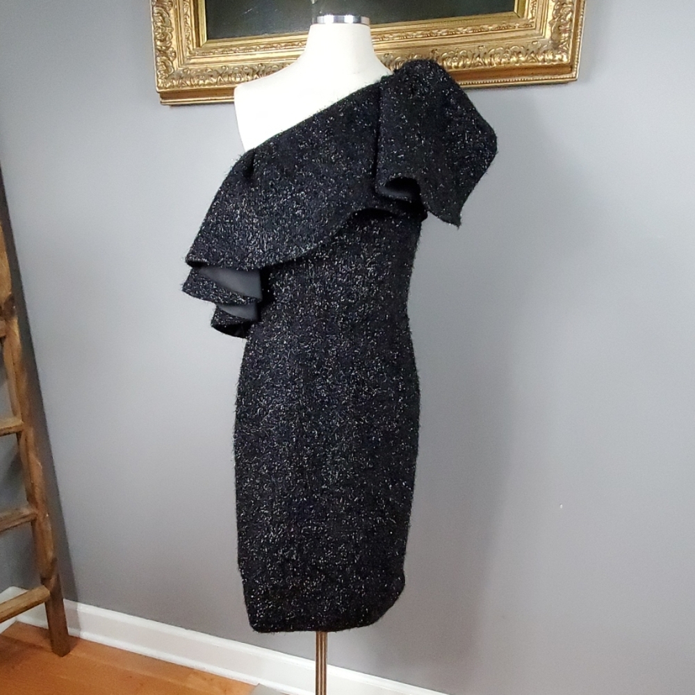 Halston Heritage One Shoulder Dress